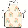 1pc of Pastel Rainbow Patterned Apron, Made from Durable And Easy-To-Clean Polyester, Featuring an Adjustable Waistband, Suitable for Cooking In The K