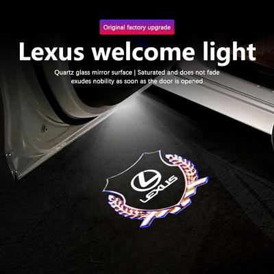 LED Car Door Logo Projector Ghost Shadow Welcome Light Accessories For ES250 ES300 ES350 RX300 LX470 LX570 ES RX GX UX RC