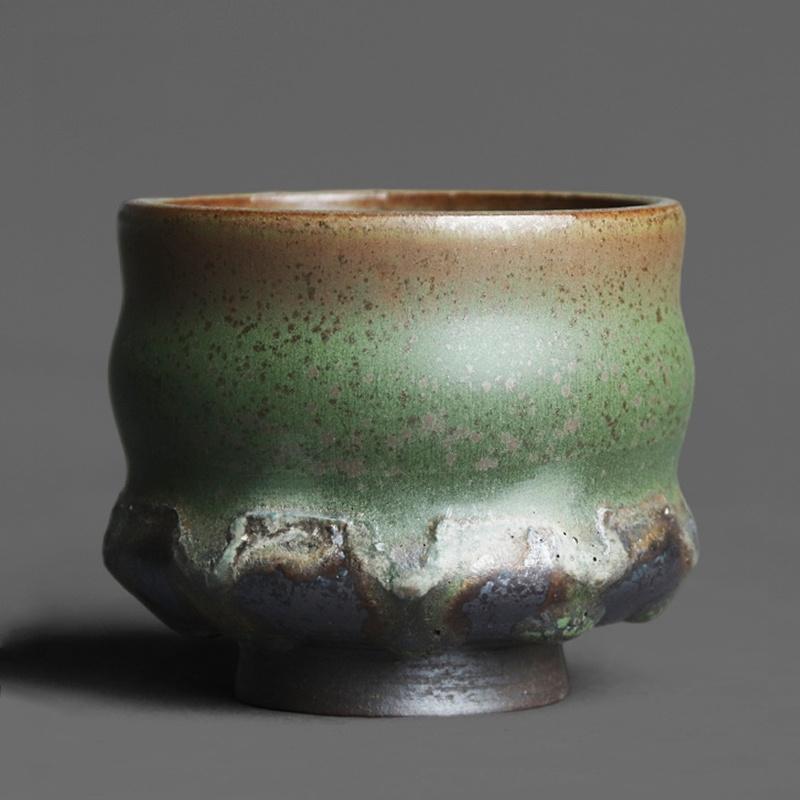 100ml Japanese Style Iron Tire Ceramic Tea Cup Coarse Pottery Kung Fu Tea Set