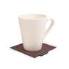 STYLE Decor Reversible Coasters, Stylish Fabric, Washable, Set of 4, Nordic Style, Solid Oxford and Cafe Brown, W3003420