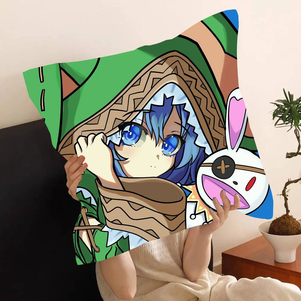 Anime Himekawa Yoshino Pillow Case Fashion Square Pillowcase Bedroom Sofa Room Ins Decoration Leisure