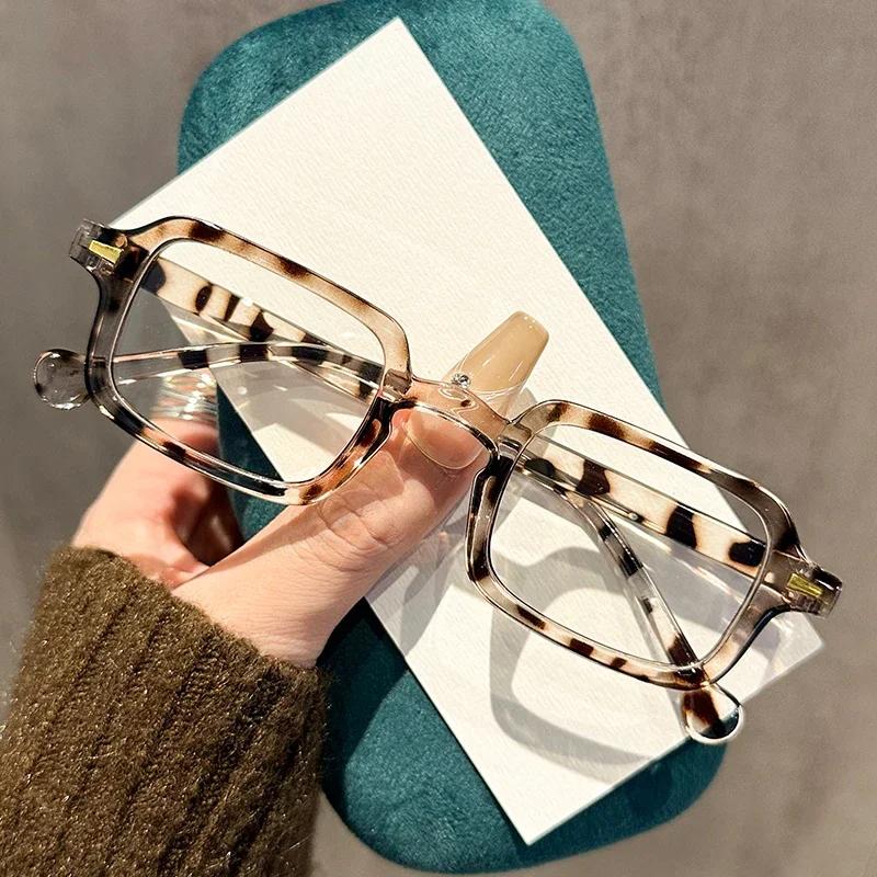 Leopard Small Square Frame Presbyopia Glasses Women Men Anti-Blue Light Glasses Optical Prescription Eyeglasses +1.0 TO +4.0