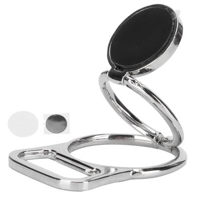 Handy Ringhalter Drehbar Faltbar Magnetisch Flaschenöffner Fingerständer Ständer Silber