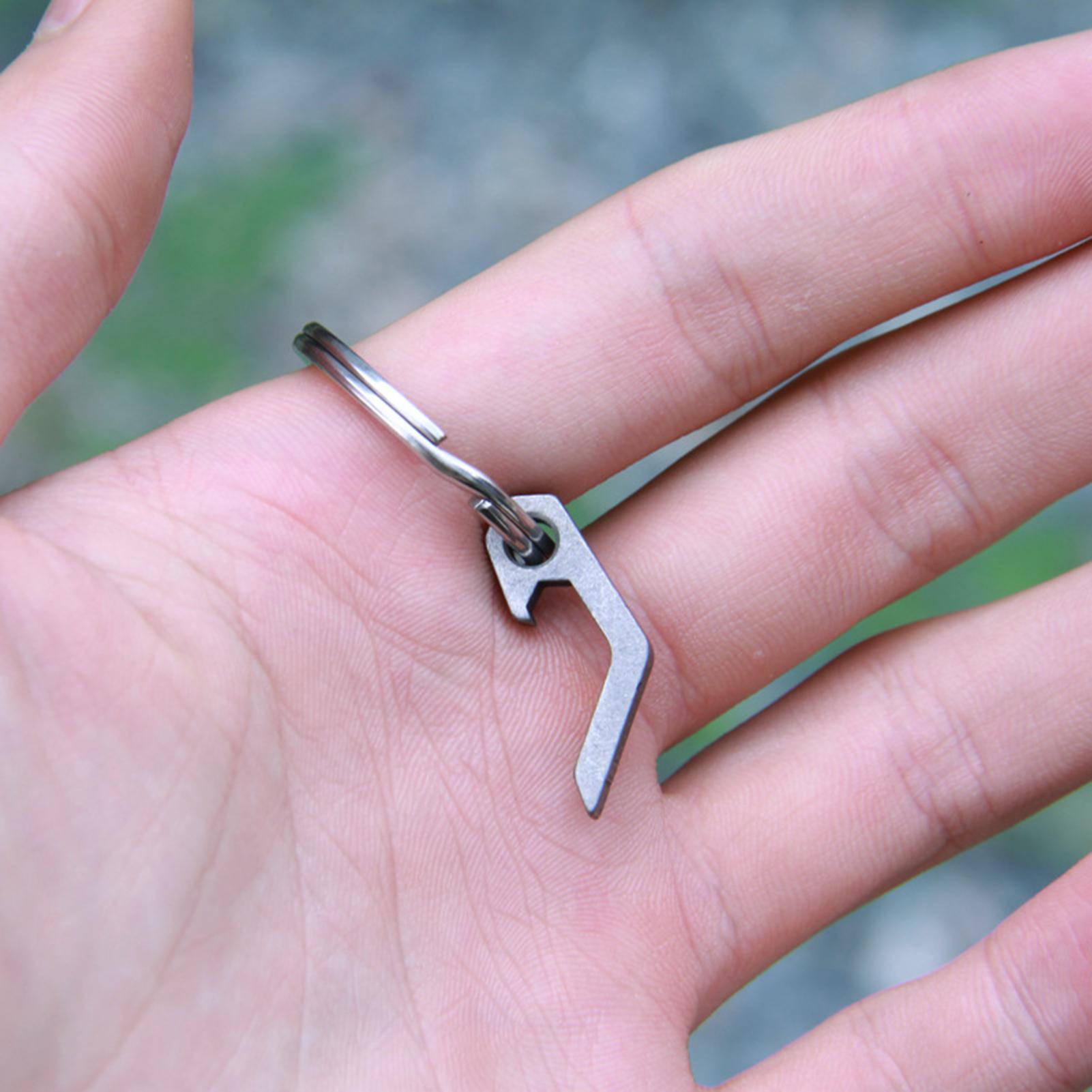 

EDCGear Mini Lightweight Bottle Beer Opener Titanium Alloy Key Ring Keyring Pocket Tool Utility Gadget For Outdoor Camp Hiking CN