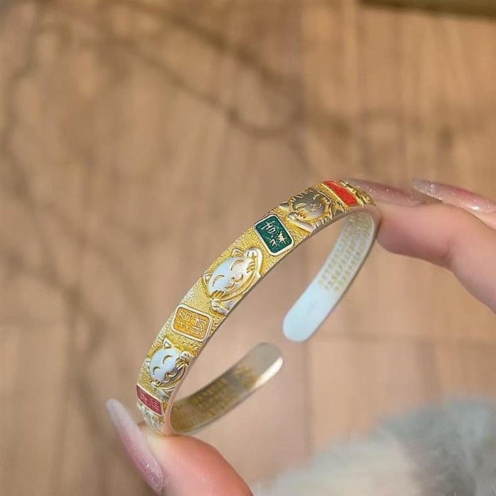 Ethnic Style Women's Hand Bracelet Traditional Chinese Cloisonne Bracelet Enamel Bracelet  Women