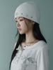 Lupeu Mini Silver Studded Beanie White