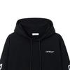 OFF WHITE Bluzy Męskie Czarne Z Kapturem Niewyjmowany Umiarkowany Prosty Krój OFFSWGLOGA65R