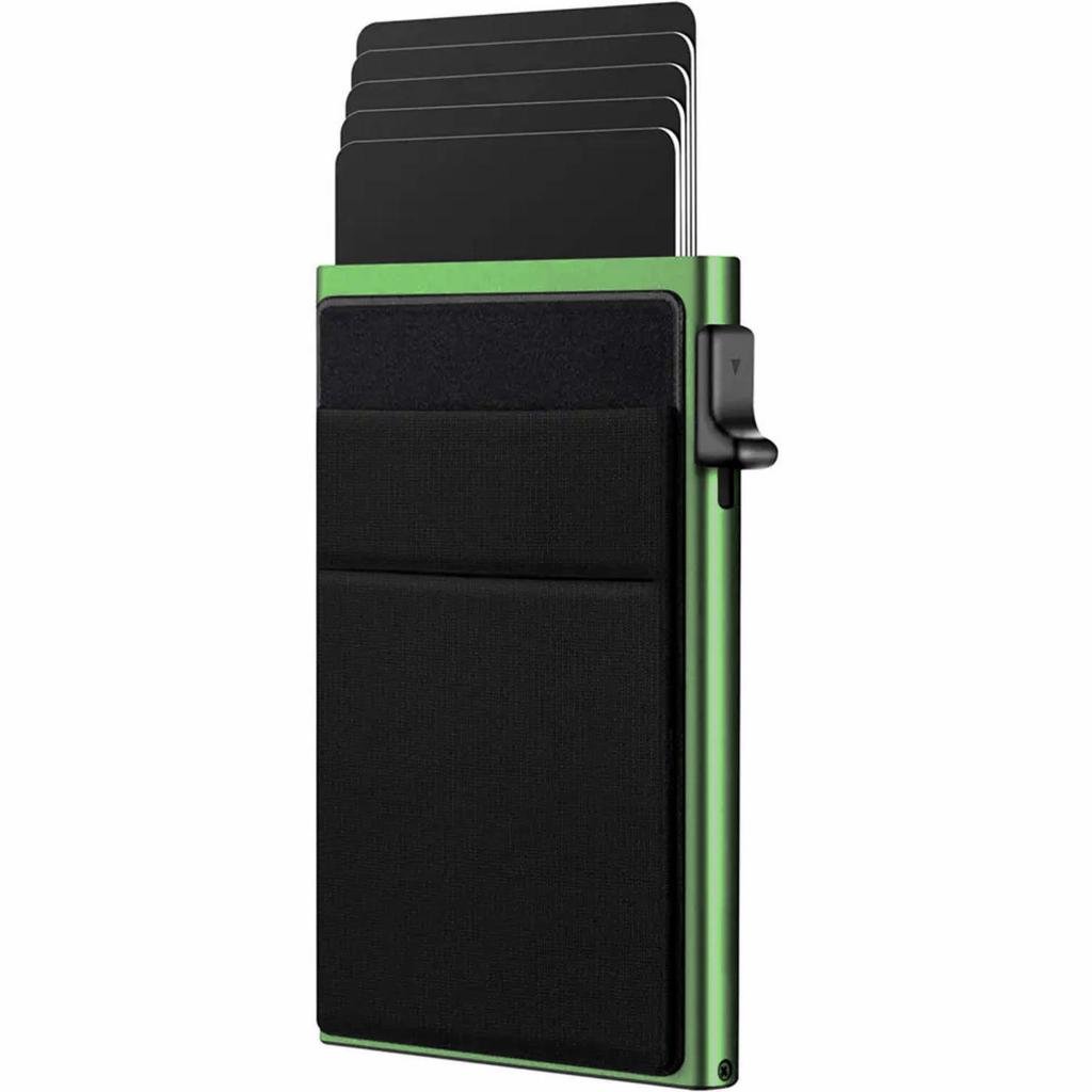 Portacarte da uomo in alluminio RFID: Disponibile, Design a Spinta Laterale