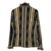 NARACAMICIE check Long sleeve Frill shirt Black x beige Women Used