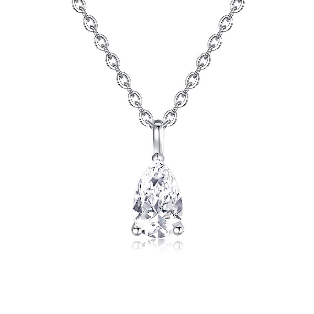 S925 Sterling Silver Moissanite Cross Pendant Clavicle Necklace for Women Luxury Sparkling Fine Jewelry Gift