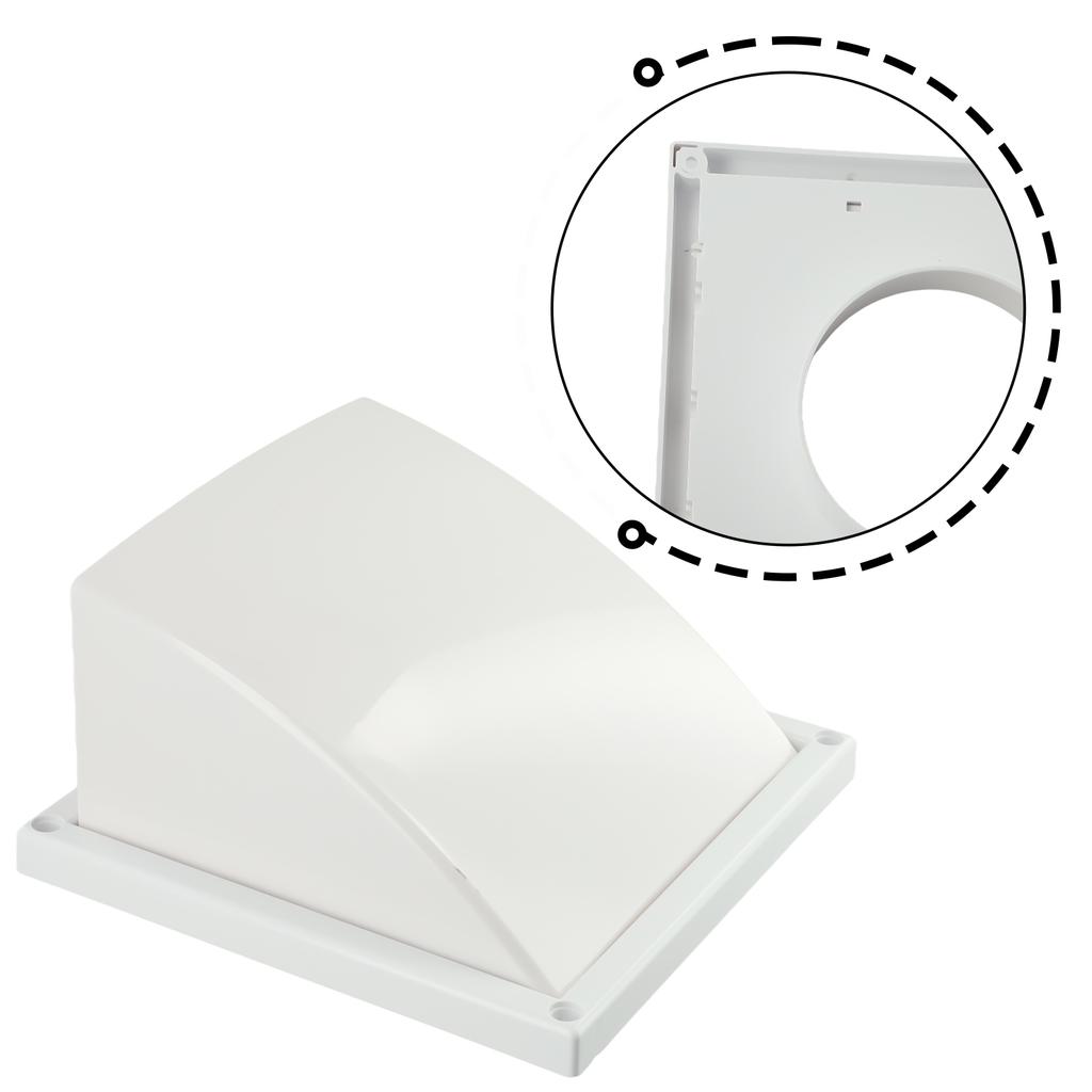 Duct Air Outlet Air Outlet Reliable Spring-less White Exterior Wall Exhaust Outlet Multifunction Rainproof New