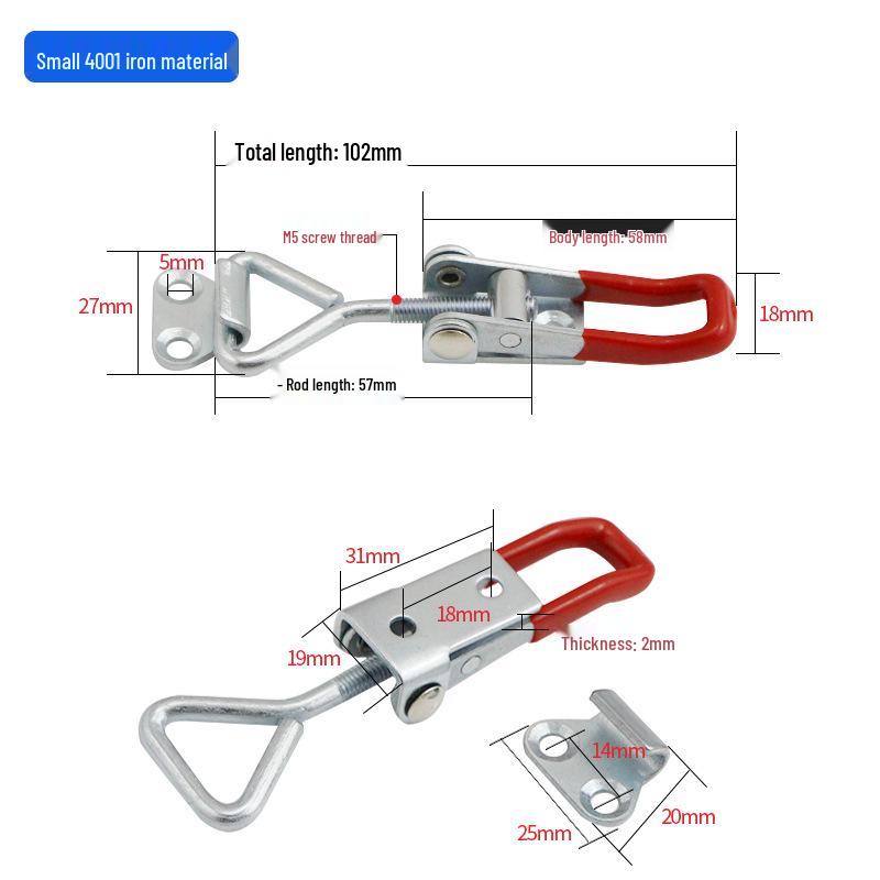 30 Stainless Steel Quick Release Adjustable Toggle Latch Lock Clip Box Buckle
