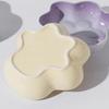 Baizihuahu Cat Paw Shape Ceramic Bowl for Cats, Anti-Whisker Fatigue Kitten Food Water Dish, Microwave Dishwasher Safe Wide Shallow Pet Plate