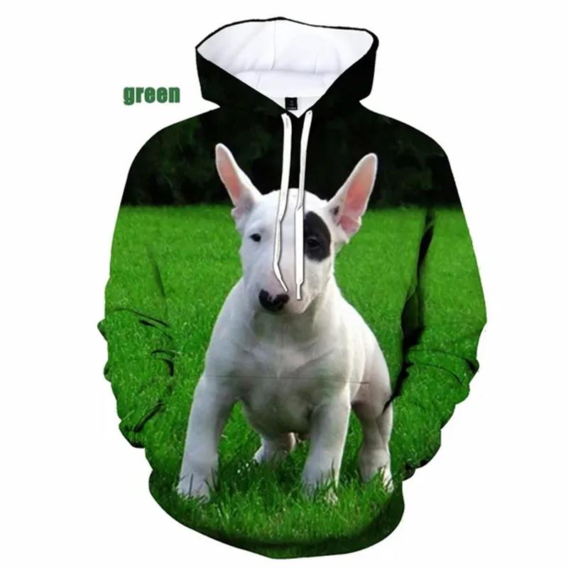 New Fashion Bull Terrier 3D Printed Men And Women Hoodies Clothing Casual Dog Bull Terrier Long Sleeve Streetwear Tops Hooded