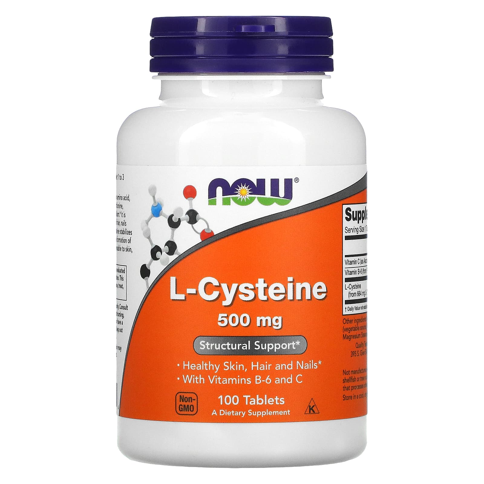 

L-Cysteine, 500Mg, 100 Tablets