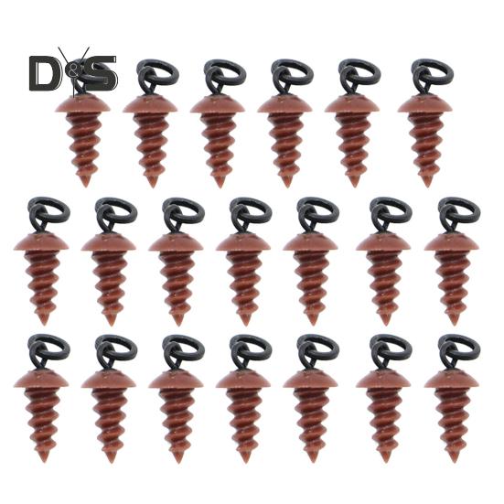 

20 шт. винт для ловли карпа с вертлюгом, прочный винт для держателя рыболовной приманки, аксессуары для пресноводной соленой рыбалки на открытом воздухе