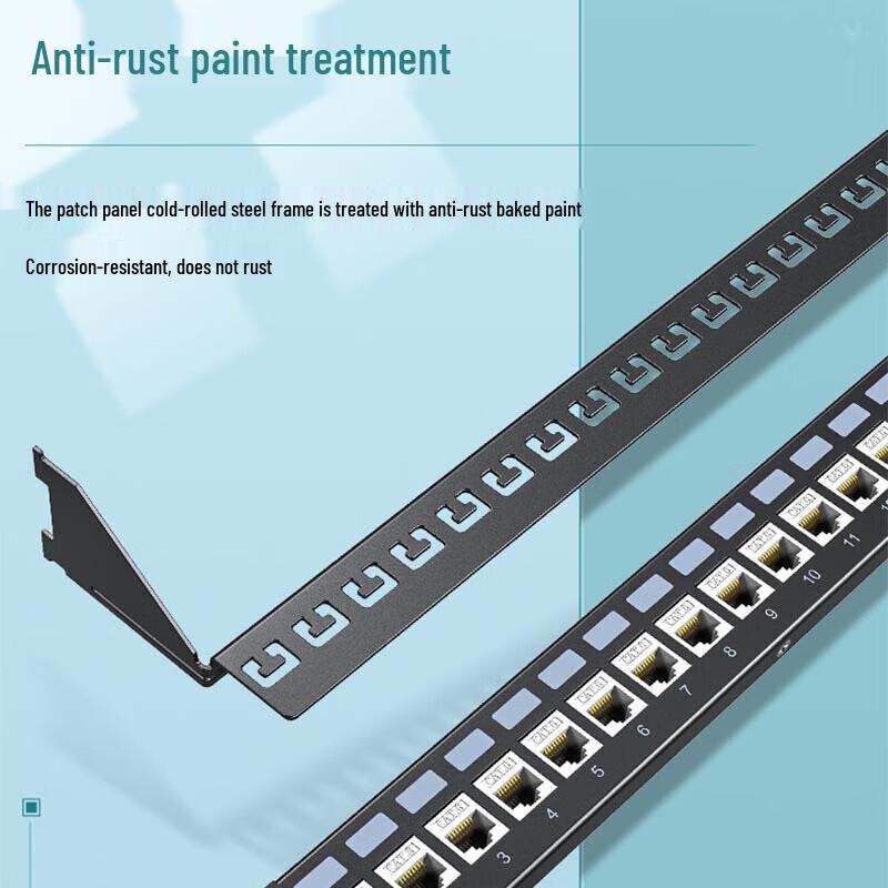 Shengwei NDF-624 Cat6 Gold-Plated 24-Port 1U Rackmount Gigabit Patch Panel