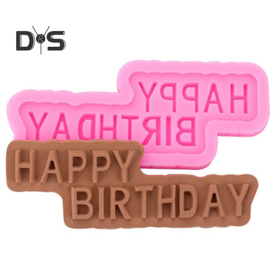 Flexible Happy Birthday Mold Easy Demoulding Durable Happy Birthday Cake Mold Baking Tool