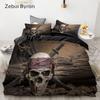 Luxury Bedding Sets 3D Custom,Duvet Cover Set Queen/King,Quilt/Blanket Cover Set,3 PCS Bed Se,halloween Skull  Bed Linen