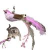 Interactive Bird Cat Toy Interactive Feathers Wand Attachment Simulated Kitten Toy With Bells For Indoor Cats Pets Boredom