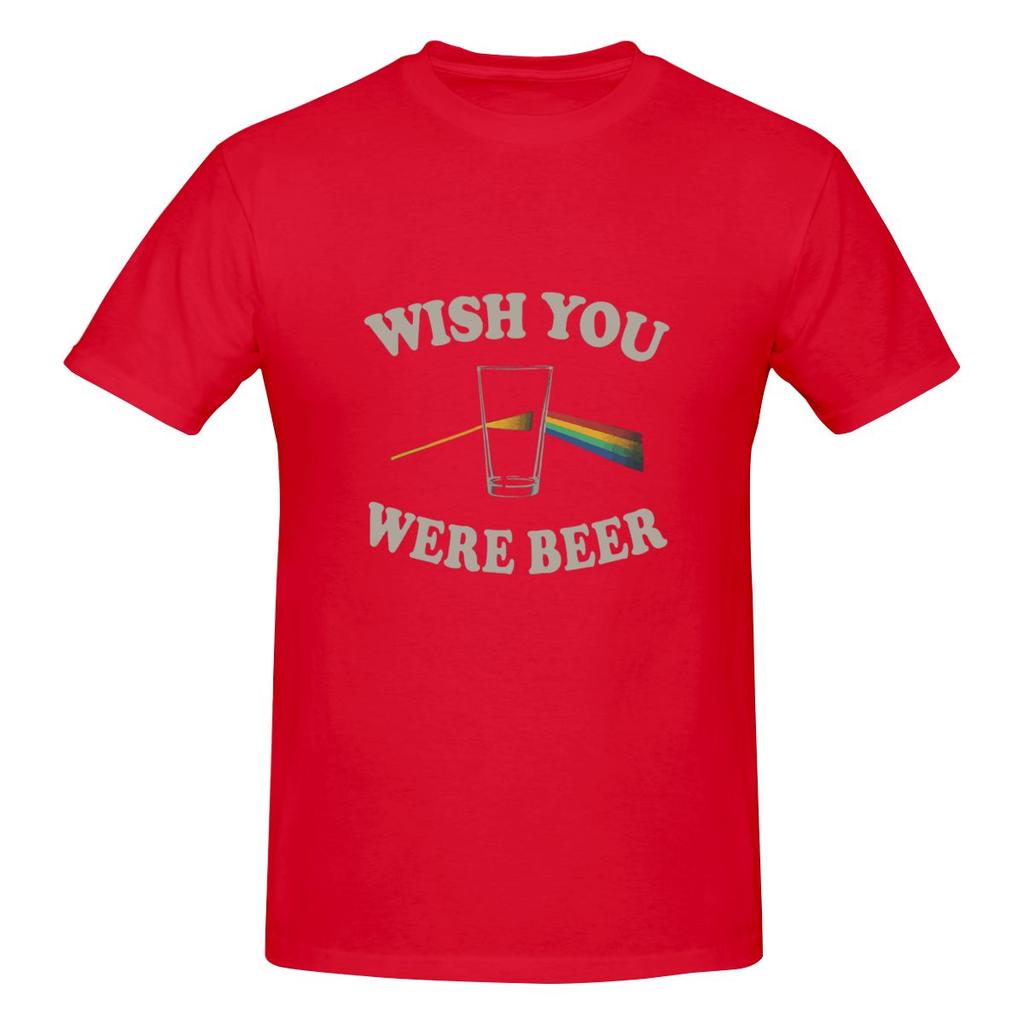 Wish You Were Beer Oversize Tshirt Solid Color Minimalism Embroidery Tee