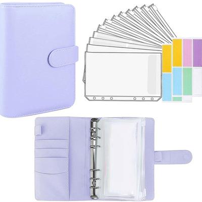 A6 Kožený obal na pořadač 6 kroužků Pokladač na peníze Obálka na peníze Úsporný pořadač