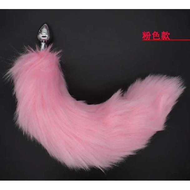 New Flexible L40cm Fox Tail Butt Plug with Curved Design Small Metal Anal Plug Sex Party Performance Couple Sex