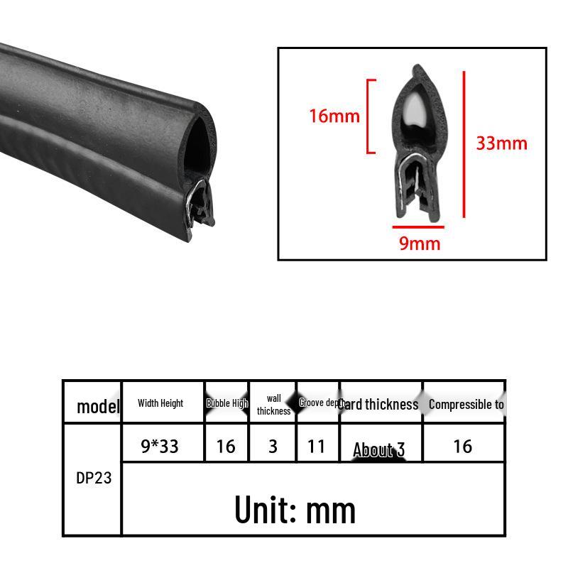 High-Temperature Resistant U-Shaped Rubber Sealing Strip for Dustproofing Electrical Cabinets and Car Doors
