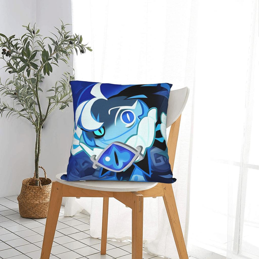 Shadow Milk Cookie Run Kingdom Square Pillow Covers Seat Cute Cartoon Anime Cushion Case Home Decoration Pillow Cover 45*45