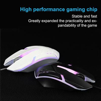 E-Sports USB Kabelmaus Bunte LED Gaming-Maus 5000 DPI Kabelgebundene Mäuse Optische Kabelgebundene Gamer-Maus für Desktop Laptop PC Computer