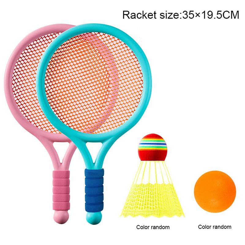 Kids Badminton Rackets Set Lightweight Children Tennis Badminton Toy Children Tennis Racquets With Balls For Family Game