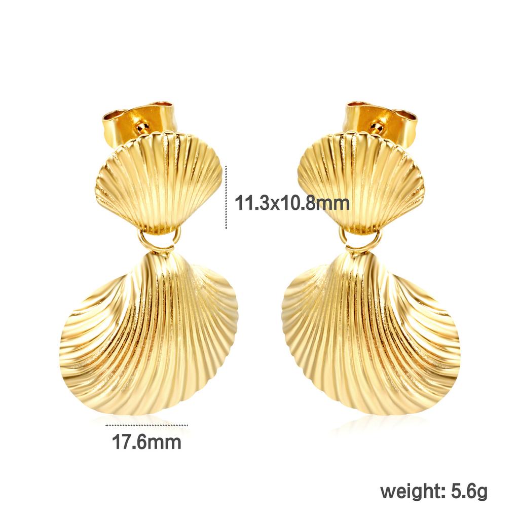 Ocean Shell Necklace Women's Fashion Versatile Light Luxury Design Bracelet Stainless Steel Jewelry