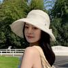 Small Standard Mesh Bow Bucket Hat Summer Idyllic Versatile Sunshade Basin Hat Outdoor Travel Vacation Beach Hat