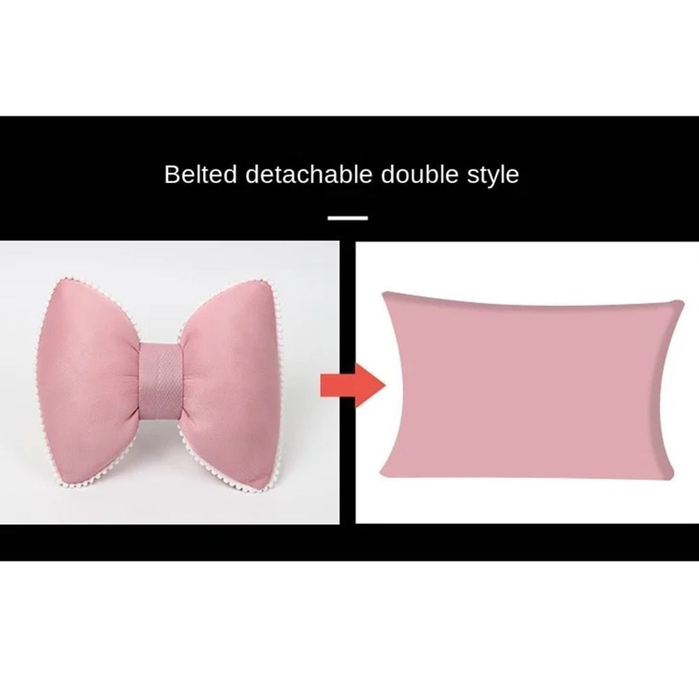 Ergonomic Neck Pillow Breathable Ice Silk Pillow Cute Car Headrest Pillow Auto