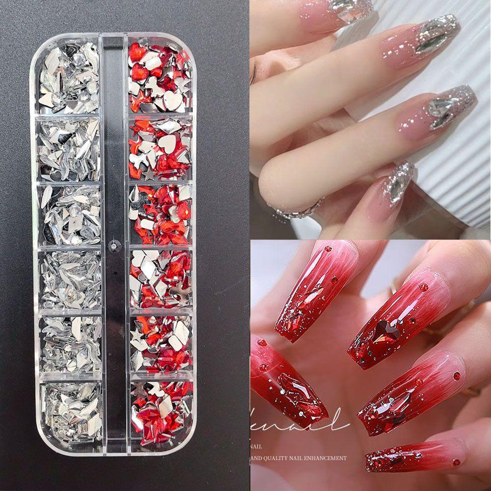 Nail Art Accessories Mini Nail Drills Color Special-Shaped Flat Bottom Drills White Pink Champagne Super Flash Nail Accessories