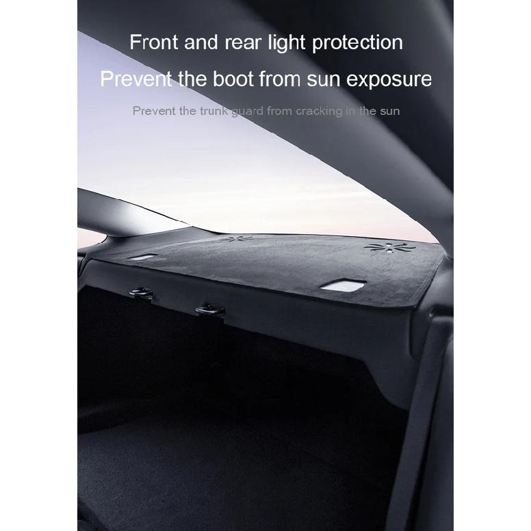 For Tesla Model 3 Highland Dashboard Cover Pad Sunshade Protector Dash Light-Proof Pad Rear Window Visor Mat Anti-UV Dash Mat