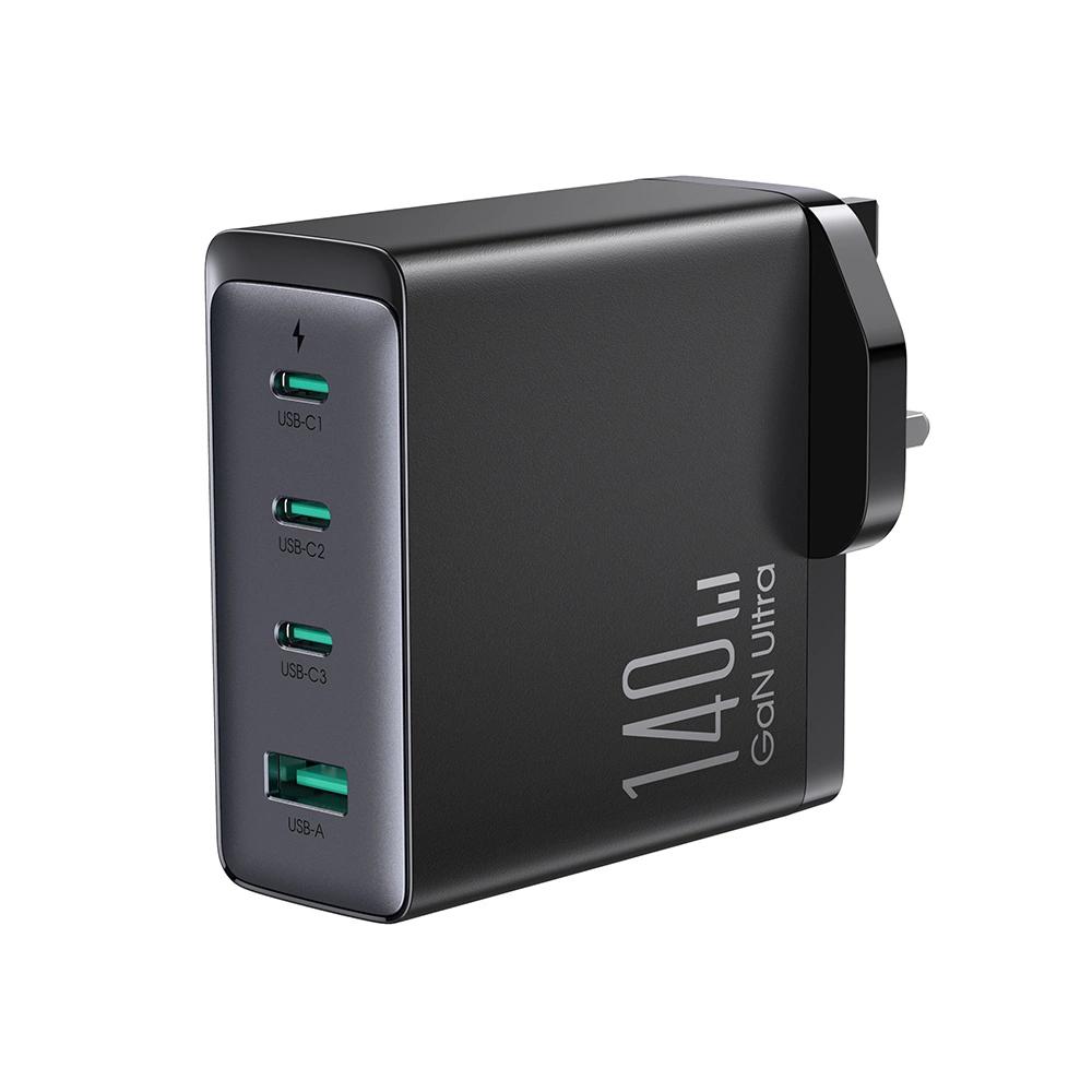 Ładowarka Gan Uk Joyroom Jr-Tcg05Uk 140W 3X Usb-C Usb-A + Kabel Usb-C / Usb-C 240W 1.2M