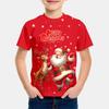 Kids Clothes Cartoon Christmas Santa Claus T Shirt Casual Short Sleeve T Shirts for Boys Girls Christmas Gift for Children