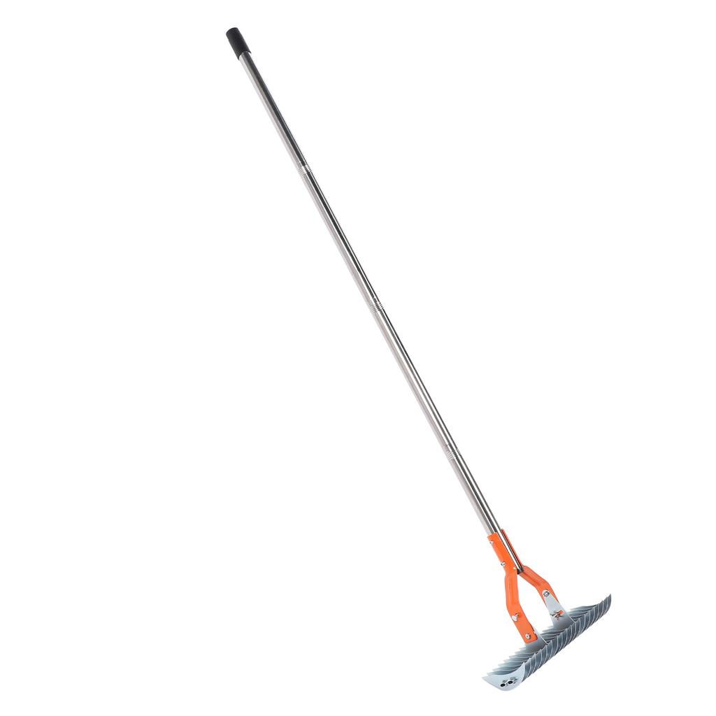 Thatch Rake 14.7 Inch Carbon Steel Stainless Steel Robust Lawn Dethatcher Rake with Handle for Clning Dd Grass Yard Garden