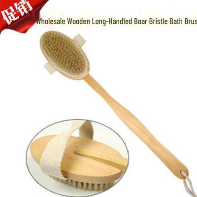 Holz Langstiel Peeling Wildschweinborsten Badebürste