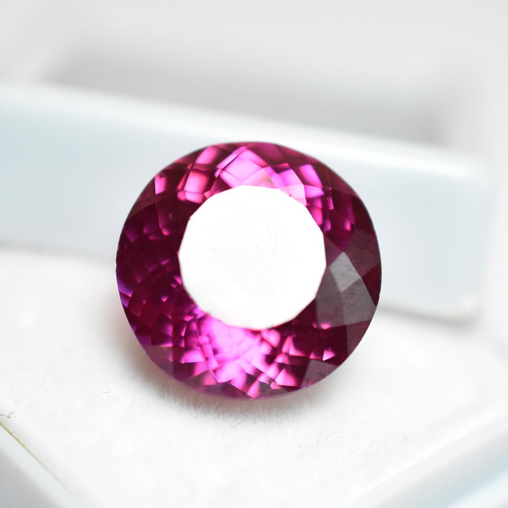 Natürlicher Rosa Saphir 13 Karat Zertifizierter Loser Edelstein Runder Schliff