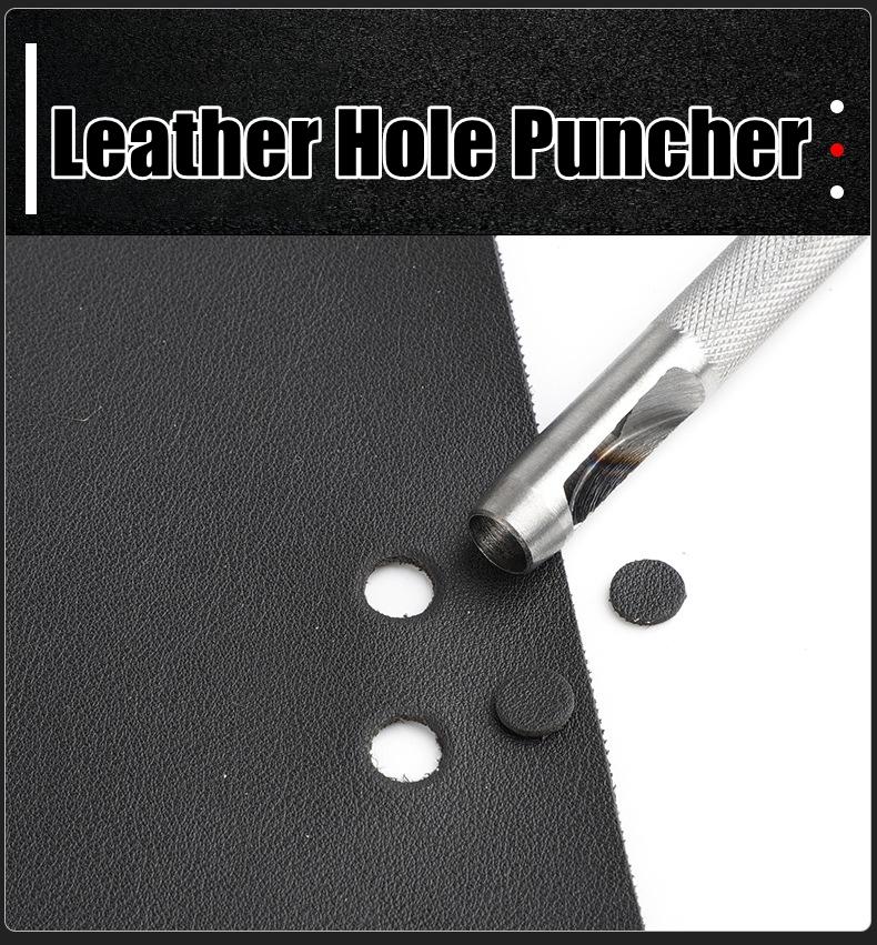 Leather Hole Puncher Hand Tool Leather Punching Hollow Puncher Leathercraft Hole Maker Craft Diy For Clothing Belt Canvas