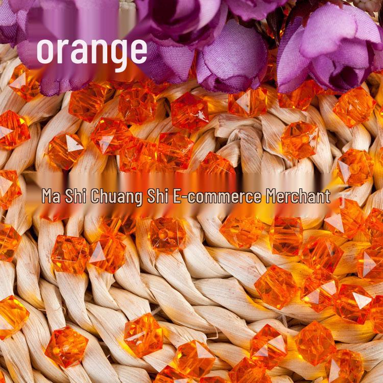14mm Four-Sided Acrylic Square Beads for DIY Tissue Box Crafting