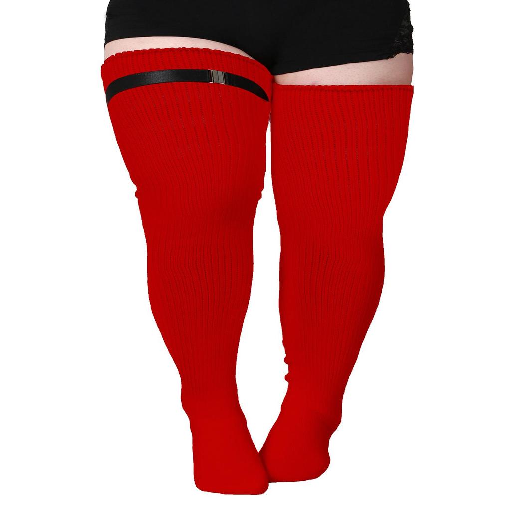 Plus Size Women's Compression Knee-High Socks - Extra Thick Over-the-Knee for Autumn/Winter