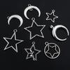 20pcs Antique Silver Plated Moon Star Handmade Charms Pendant Metal DIY Jewelry Making Accessories Findings Necklace Bracelet