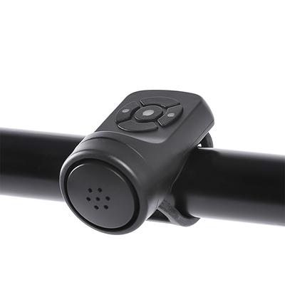 Clacson elettrico per bicicletta, nero, ABS, ricaricabile tramite USB, altoparlante per bicicletta