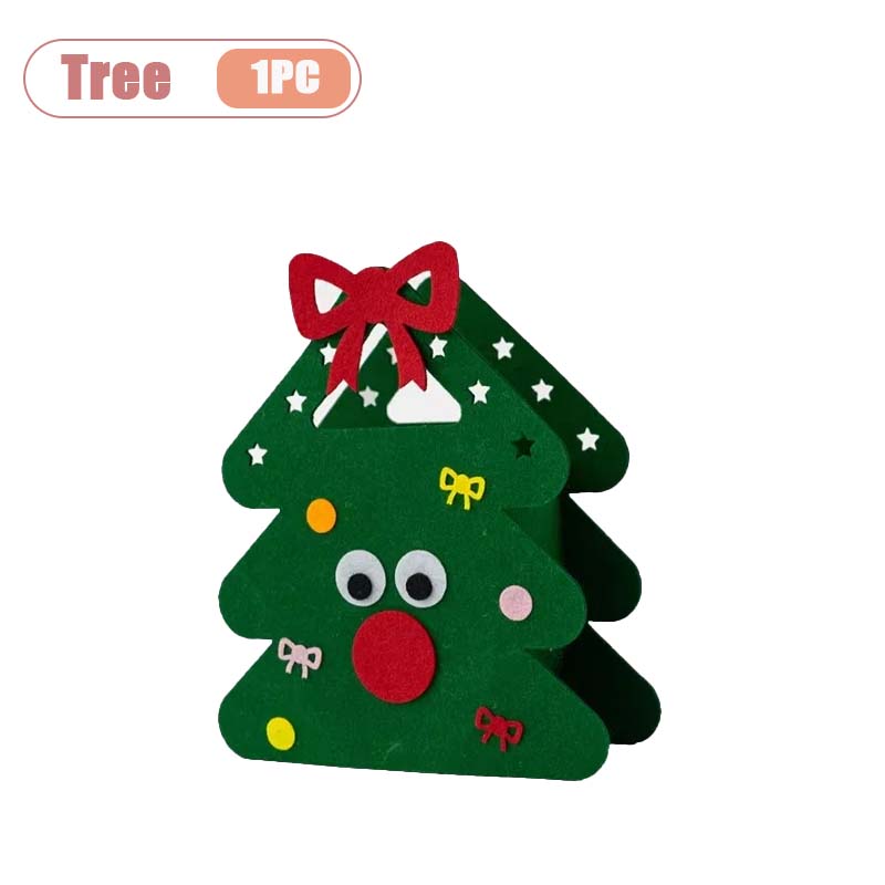 1-10PCS Felt Christmas Candy Bag Creative Holiday Gift Tote Handheld Apple Bag for Kids Party Favor Decoration for Children