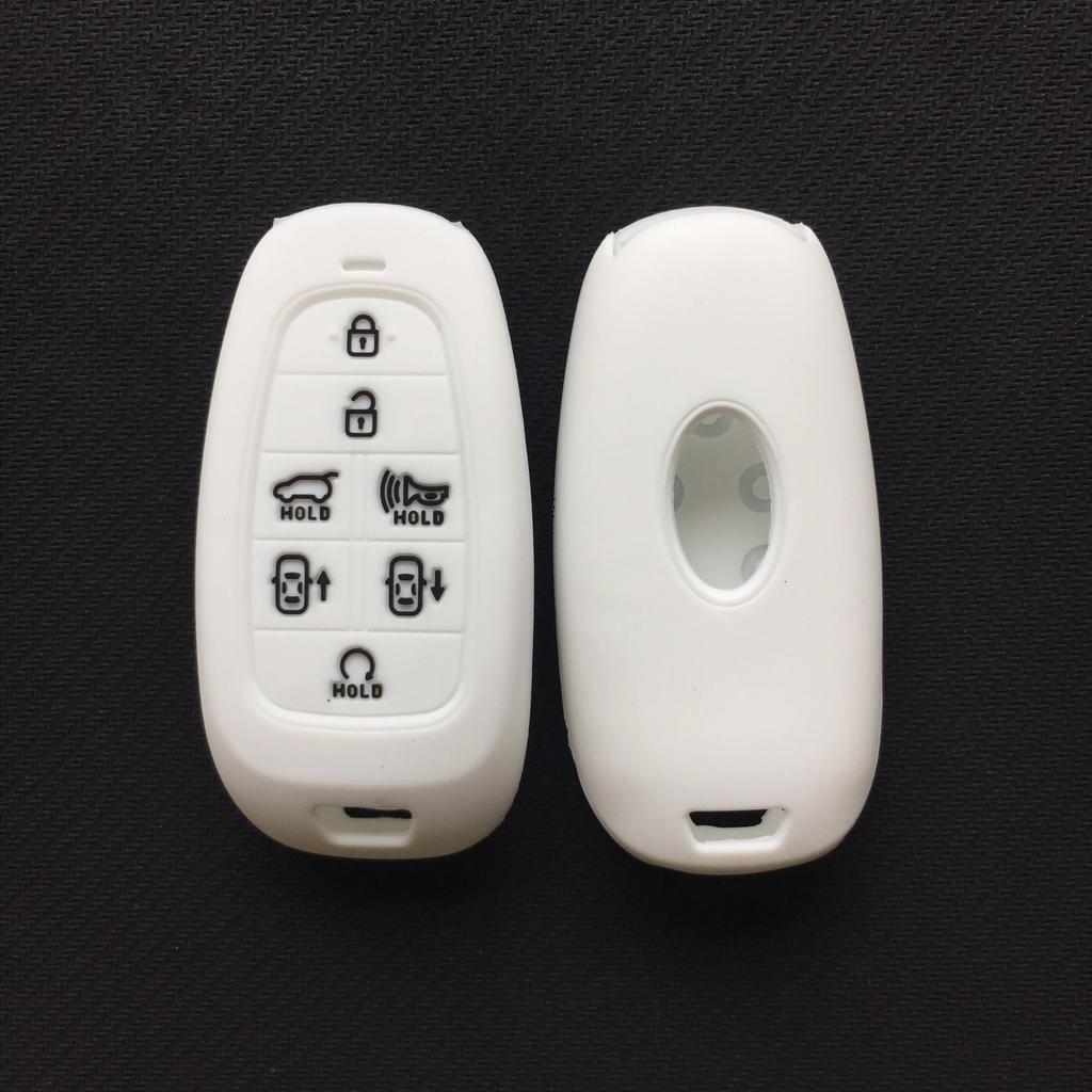 Silicone Car Key Cover Case 7 Button Key Case For Hyundai Sonata Smart 2019 Nexo 95440-M5000 Remote Control Silicone Key Case
