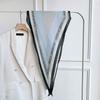 Korean Pointed Corner Letter Rhombus Scarf Spring and Summer Decorative Temperament Simple Scarf Silk Scarf Women's Accessories Versatile Triangular