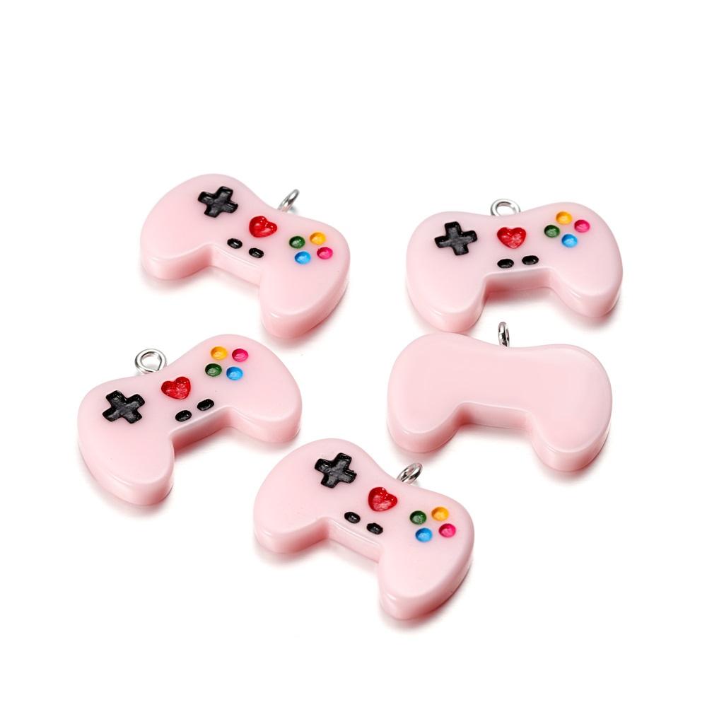 10Pcs/Lot Colorful Gamepad Resin Charms Cute Pendants for DIY Keychain Earings Necklace Pendant  Jewlery Making Accessories